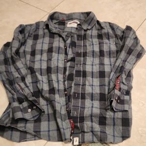 Altamont Casual Blue and Black Checkered Shirt